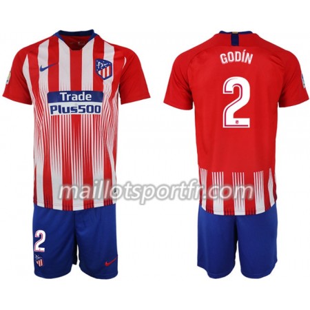 Maillot de Foot Atlético Madrid GODIN 2 Enfant Domicile 2018/19 Maillot de Foot Atlético Madrid GODIN 2 Enfant Domicile 2018/19
